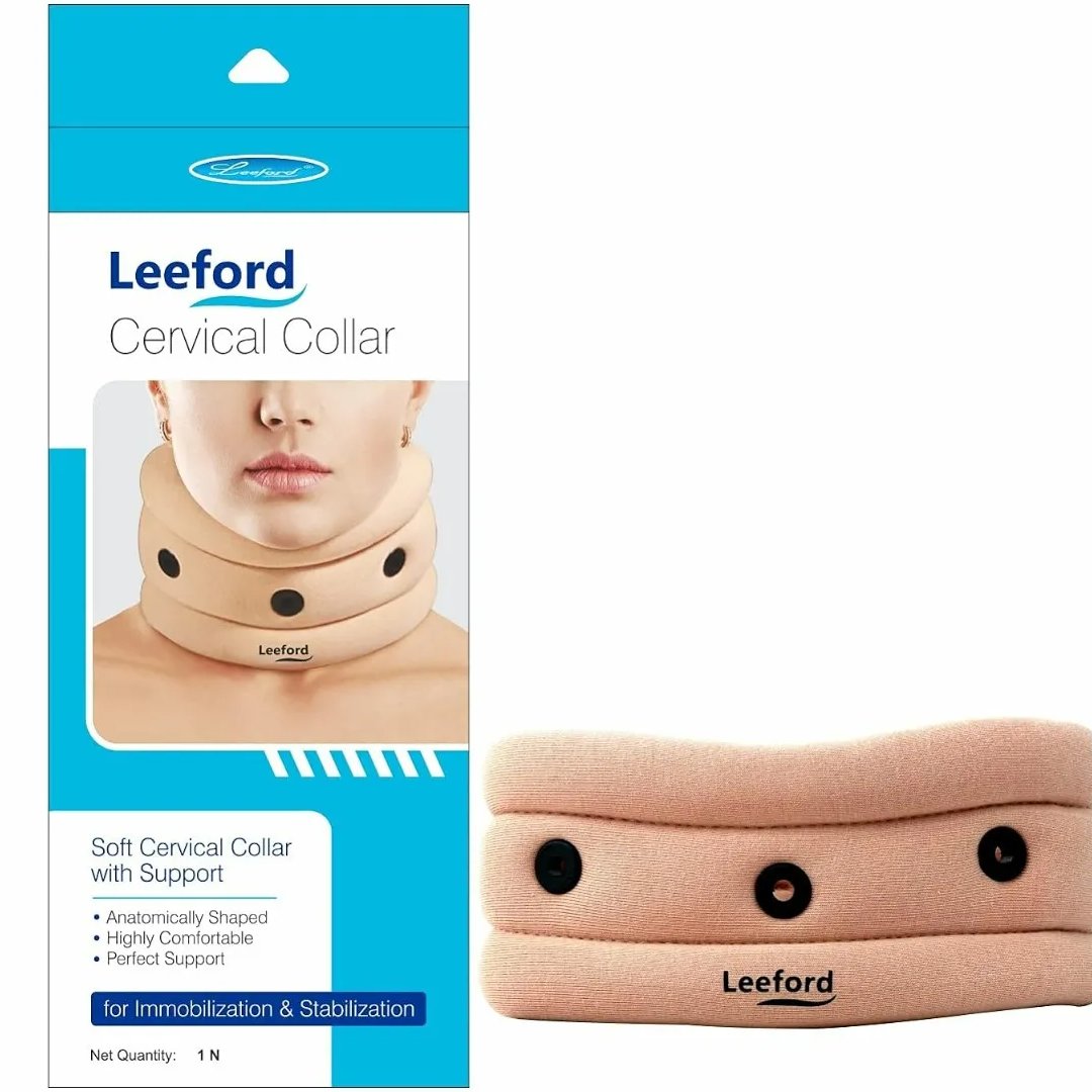 Leeford Soft Cervical Collar – Adjustable Neck Support Brace