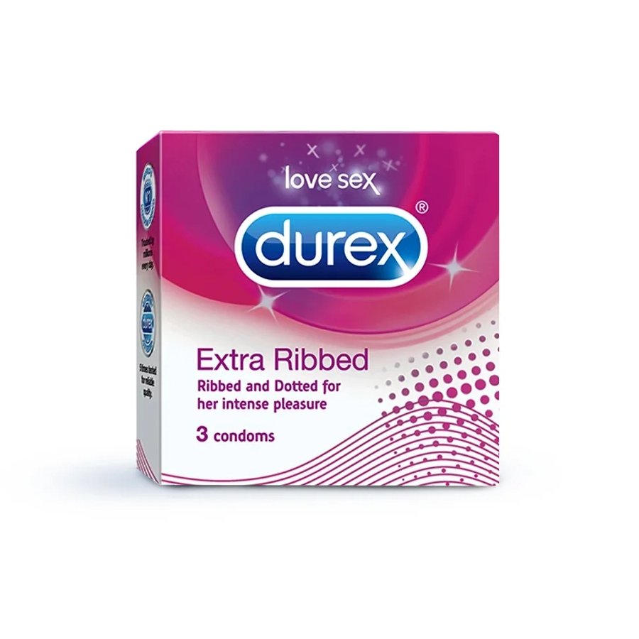 Durex Extra Ribbed - 3 Condoms