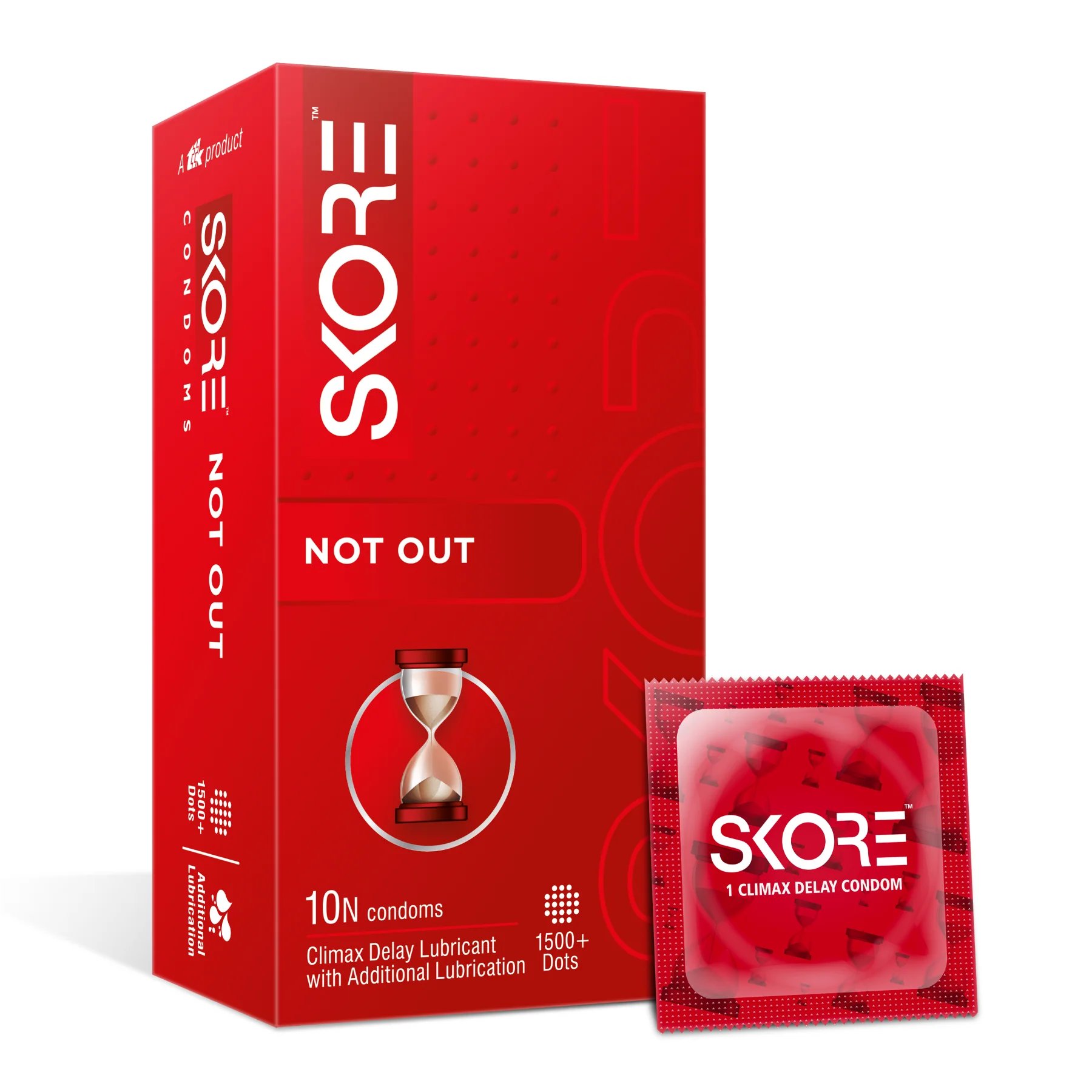 Skore Not Out Condoms | Climax Delay & Dotted