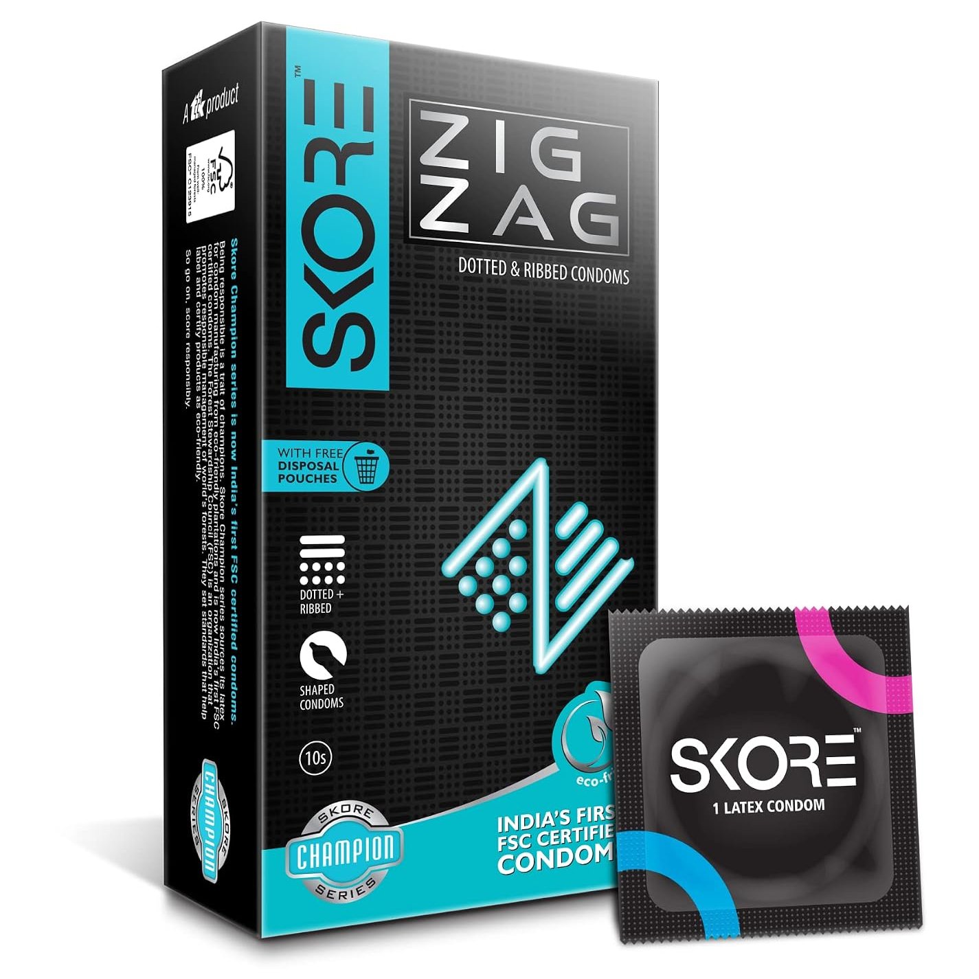 Skore Zig Zag Condoms | Personal Care Product